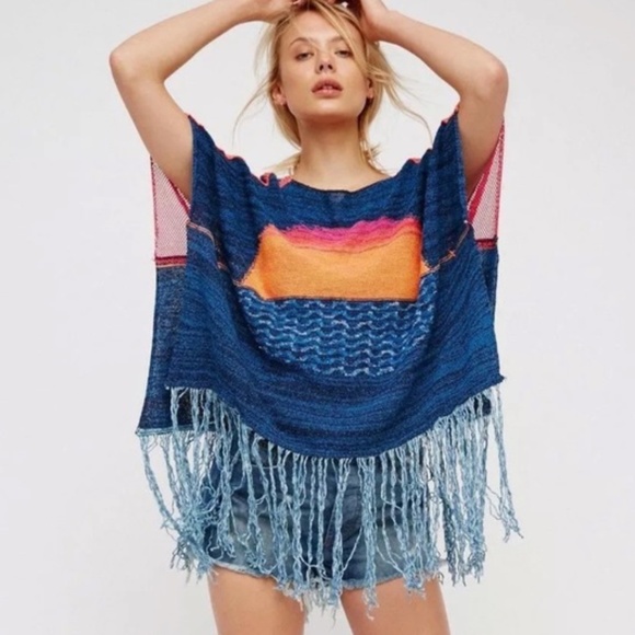 Free People Sweaters - Free People Sunset Fringe Sweater, M/L